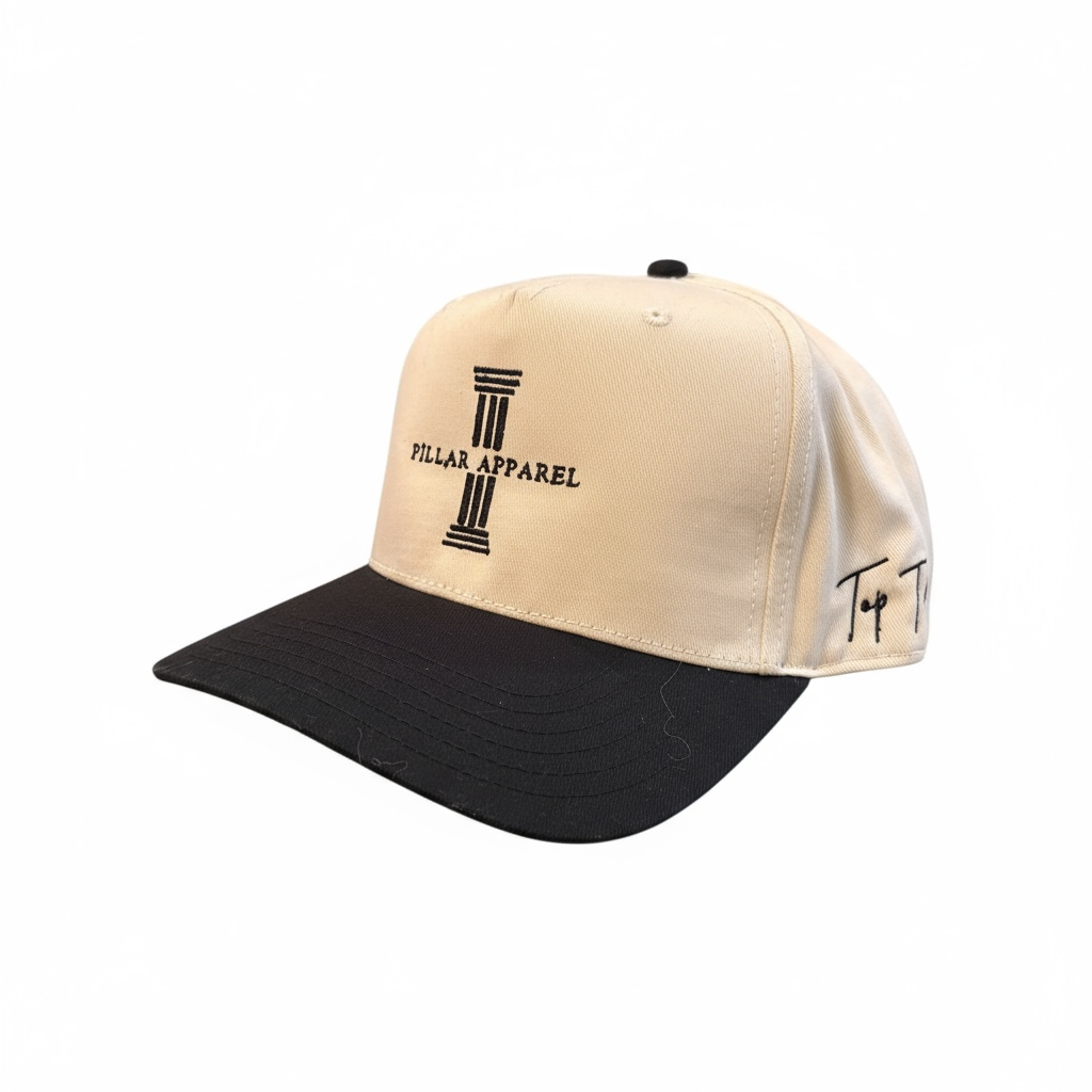 Two-Tone Logo Snapback Cream/Black